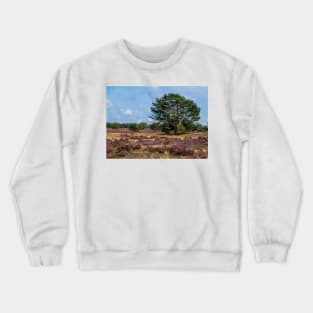 Heathland with trees early in the morning Crewneck Sweatshirt